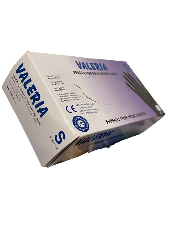 Valeria Pudrasız Siyah Nitril Eldiven