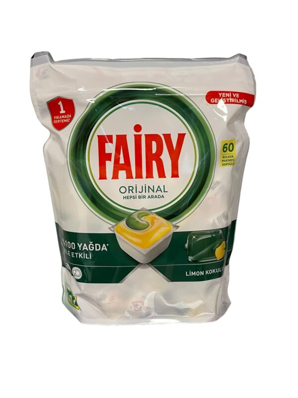 Fairy Orjinal Hepsi Bir Arada Limon Kokulu  %100 Yağda bile etkili