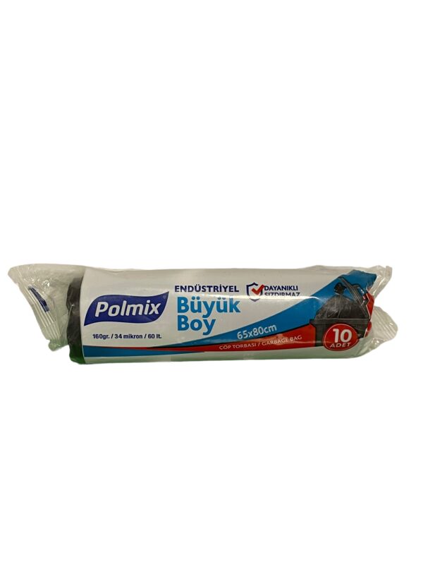 Polmix Büyük Boy Çöp Torbası 65x80cm Endüstriyel Çöp Torbası